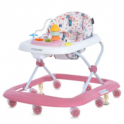 Дитячі Ходунки Pyramid ME 1217 Рожевий, музика, світло