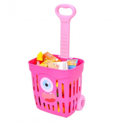 Дитячий візок з продуктами 35631(Pink) 49 продуктів