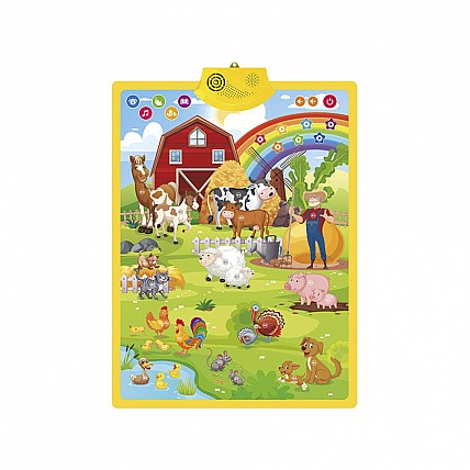 Дитячий навчальний плакат "На хуторі у дідуся Івана" FT 0020, 5 режимів гри