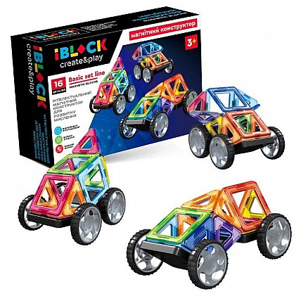 Дитячий магнітний конструкторський набір PL-923-527, 16 деталей