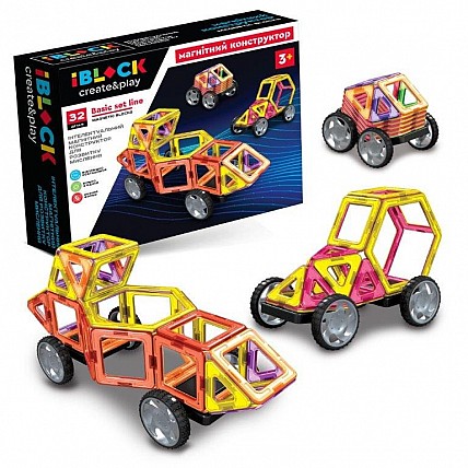 Дитячий магнітний конструктор PL-923-528, 32 деталі