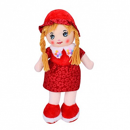 Дитяча ігрова лялька FG240408152A-1(Red) 38 см, м'яконабивна, петелька