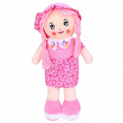 Дитяча ігрова лялька FG240408152A-1(Pink) 38 см, м'яконабивна, петелька