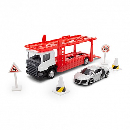 Ігровий набір автомоделей "Автоперевізник Sania" 250430U масштаб 1:64