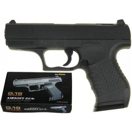 Детский пистолет на пульках "Walther P99" Galaxy G19 Металл, черный
