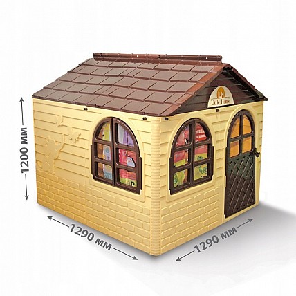 Дитячий ігровий будиночок із шторами 02550/2 пластик