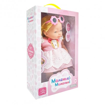 Дитяча м'яконабивна лялька M 5885 I UA (Pink) 33 см, музичні ефекти