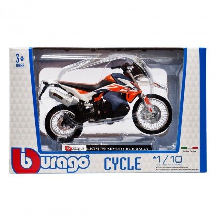 Children's Motorcycle Model "KTM 790 ADVENTURE R RALLY" Bburago 18-51030-2 scale 1:18