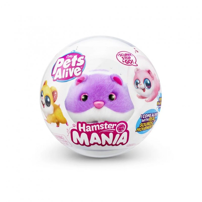 Інтерактивний плюшевий хом'як PETS ALIVE S1 Pets & Robo Alive 9543-3 Purple