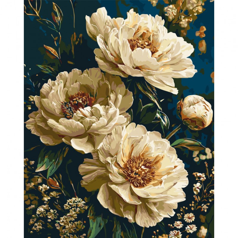Картина по номерам "Бархатные пионы" LW3064-01, 40х50 см