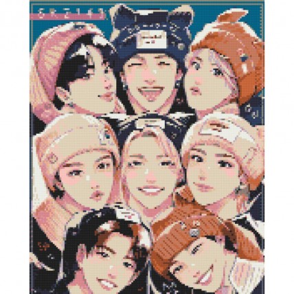 Алмазна мозаїка «K-pop, Stray Kids» OD31890, 40x50 см