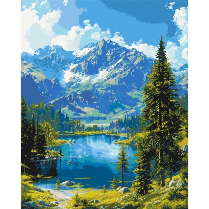 Живопис за номерами «Гірський мир» LW30990, 40x50 см