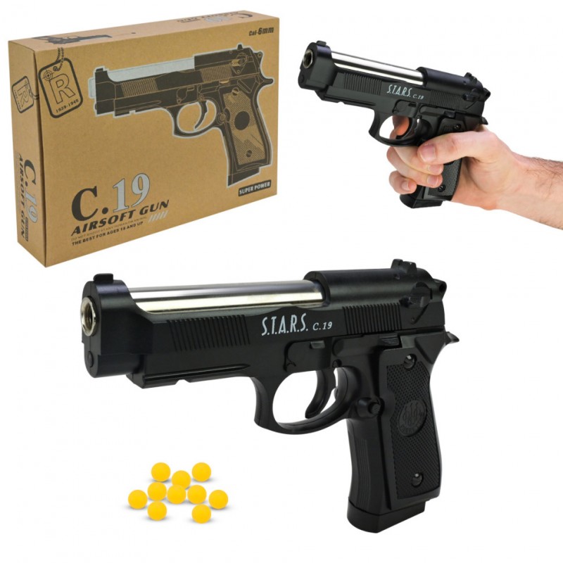 Children's toy gun C19 metal/plastic, shoots 6mm BBs Children's toy gun C19 metal/plastic, shoots 6mm BBs
