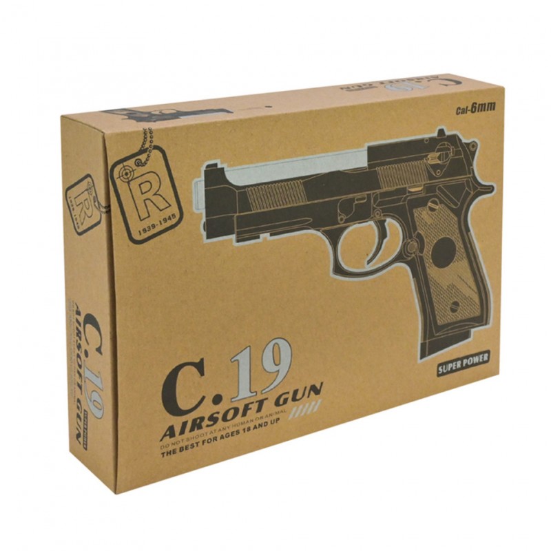 Children's toy gun C19 metal/plastic, shoots 6mm BBs Children's toy gun C19 metal/plastic, shoots 6mm BBs