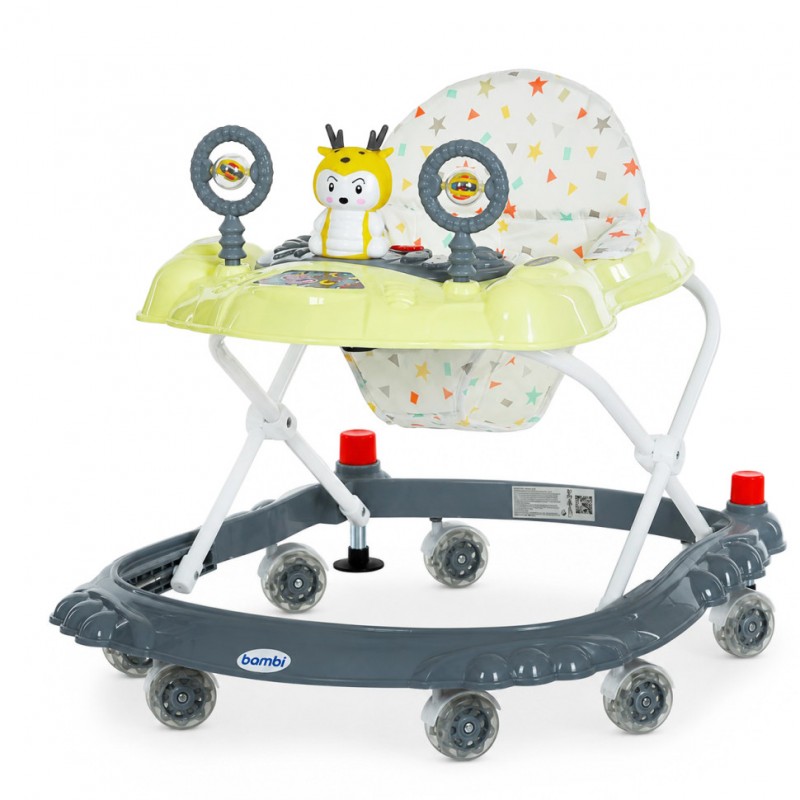 Детские Ходунки M 3168-1(Gray) музыкальные и световые эффекты, со стопором