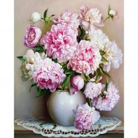 Картина по номерам "Пионы в вазе" LW3068, 40х50 см