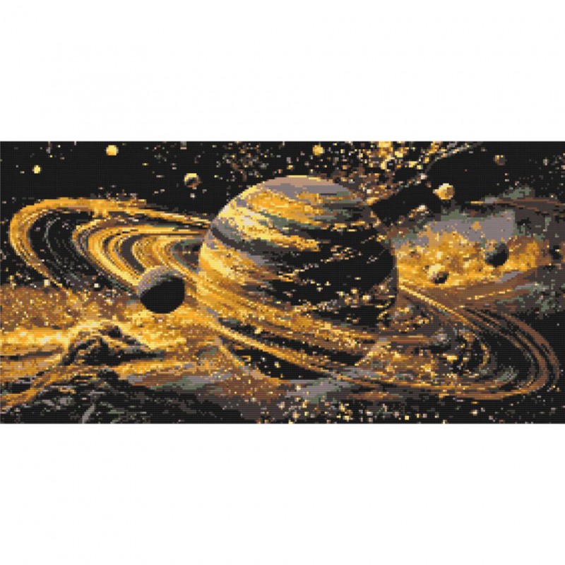 Алмазна мозаїка «Космос. Сяйво планет» OD5188, 40x80 см