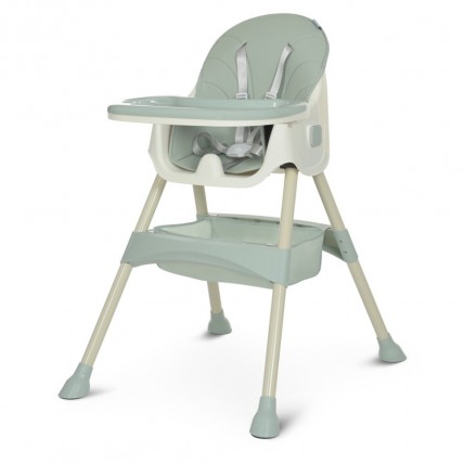 High chair M 4136-2 Olive, foldable, 5-point, eco-leather