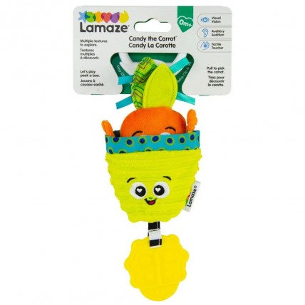 Мягкая игрушка-подвеска Морковка Lamaze L27381 с прорезывателем