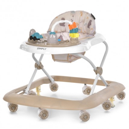 Детские Ходунки SIMPLY ME 1215 Beige, с погремушками, музыкальная