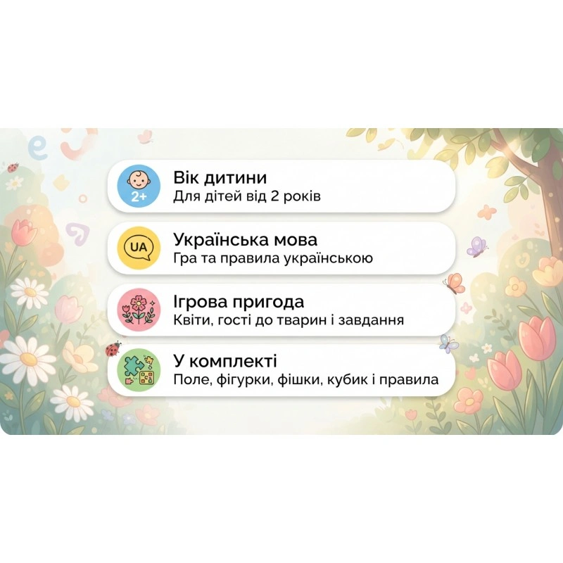 VladiToys VT2100-20 — настільна гра «Квіткова пригода» українською мовою VladiToys VT2100-20 — настільна гра «Квіткова пригода» українською мовою