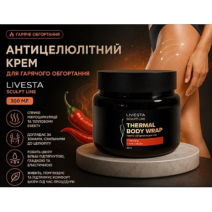 Крем для гарячого обгортання антицелюлітний LIVESTA Sculpt Line, 300 мл