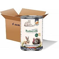 Wet food for cats Askerville, Holistic. Turkey and rabbit with carrots, complete wet food for lactating cats and kittens 400 (6 pcs pack)