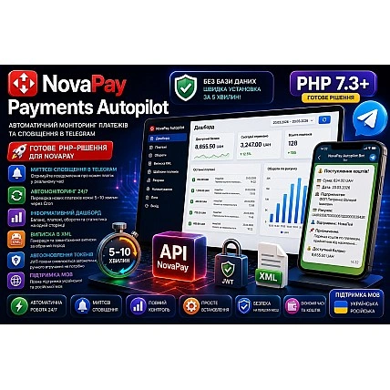 Автопілот Novapay Payments - відправка нових платежів в Telegram