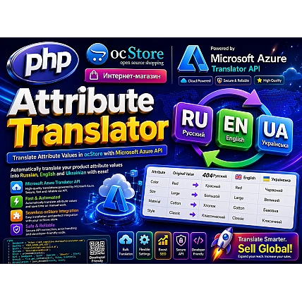 Atribute Translator - переклад значень атрибутів для ocStore 3.0.3.7