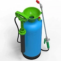 Hand-held pneumatic sprayer with a capacity of 10 liters