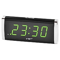 Mains clock VST-730-2 green, 220V