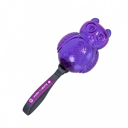 Игрушка для собак Сова с отключаемой пищалкой GiGwi Push to mute, TPR резина, нейлон, 14 см