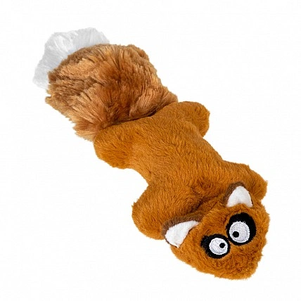 Игрушка для собак Белка с 2-мя пищалками GiGwi Plush Friendz, плюш, искусственный мех, резина, 24 см