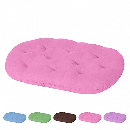 Подстилка овальная для животных Теремок, S, Ш 30 см, Дл 40 см, В 7 см розовый