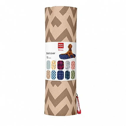 Чехол для лежанки WAUDOG Relax, рисунок "Треугольники", L, Ш 100 см, Дл 70 см