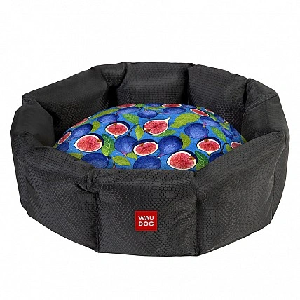 Лежанка для собак WAUDOG Relax, рисунок "Инжир", S, Ш 34 см, Дл 45 см, В 17 см