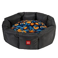 Лежанка для собак WAUDOG Relax, рисунок "Апельсины", S, Ш 34 см, Дл 45 см, В 17 см