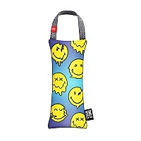 Игрушка для собак WAUDOG Fun с пищалкой, рисунок "Смайлы на голубом", M, Ш 9 см, Дл 21 см