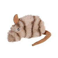 Игрушка для котов Мышка с кошачьей мятой GiGwi Refillable Catnip, искусственный мех, кошачья мята, 10 см