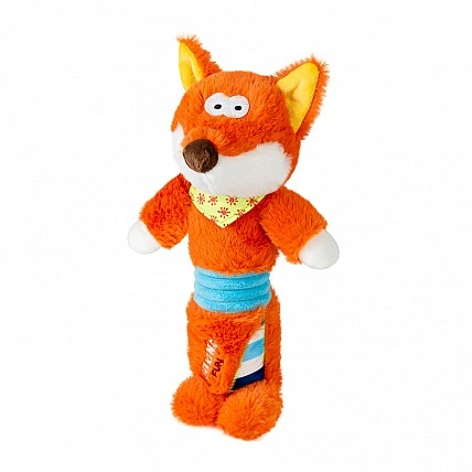 GiGwi Shaking Fun Fox Dog Toy with Big Squeaker, Textile, Plush