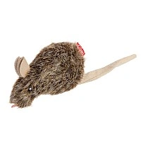 Игрушка для котов Мышка с кошачьей мятой GiGwi Refillable Catnip, искусственный мех, кошачья мята, 10 см
