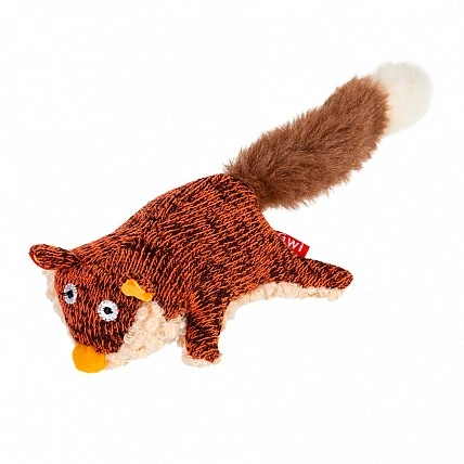 Игрушка для собак Лиса с пищалкой GiGwi Plush Friendz, текстиль, 9 см