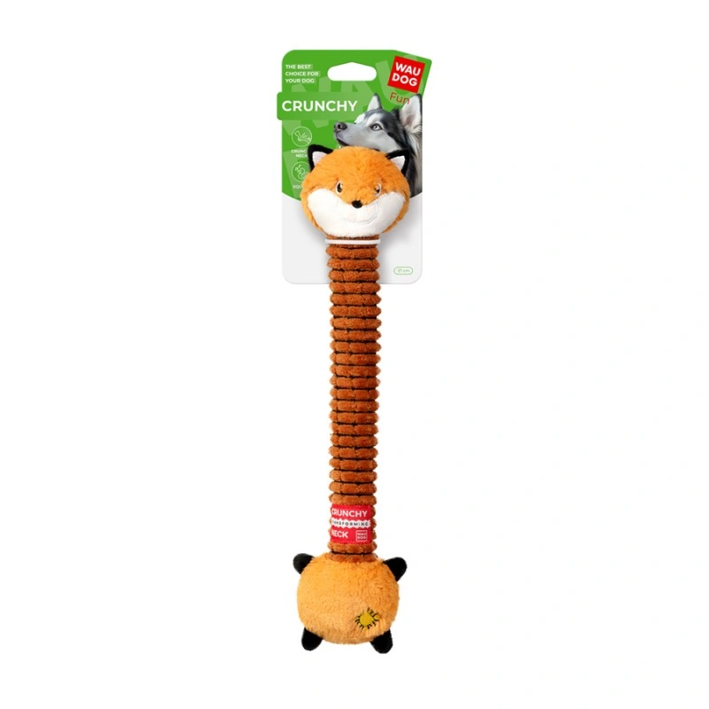 WAUDOG Fun Crunchy Dog Toy Fox, бавовна, поліестер, пластик, піна, 37 см