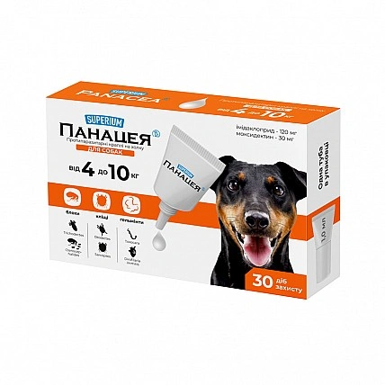 SUPERIUM Panacea, antiparasitic drops on the withers for dogs, 4-10 kg