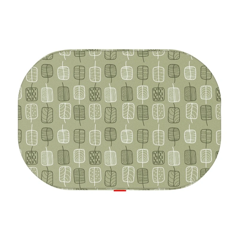 WAUDOG Relax Dog Bed, "Green Leaves" Pattern, with Removable Cover, Size S, W 55 cm, L 40 cm