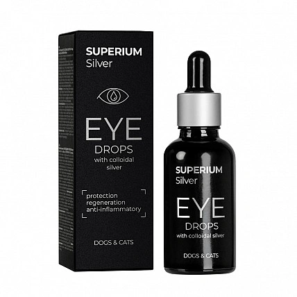 СУПЕРІУМ Сільвер краплі очні з колоїдним сріблом для котів і собак, 30 мл