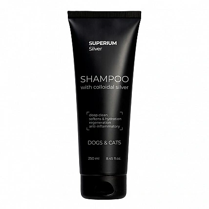 СУПЕРІУМ Сільвер шампунь універсальний з колоїдним сріблом для котів та собак, 250 мл
