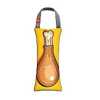 WAUDOG Fun dog toy with squeaker, pattern "Chicken Ham", S, W 7 cm, L 16 cm