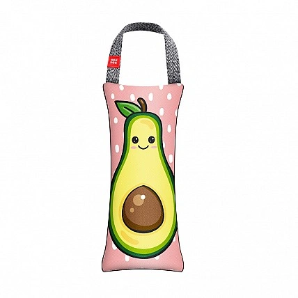 Dog toy WAUDOG Fun with squeaker, pattern "Avocado", S, W 7 cm, L 16 cm