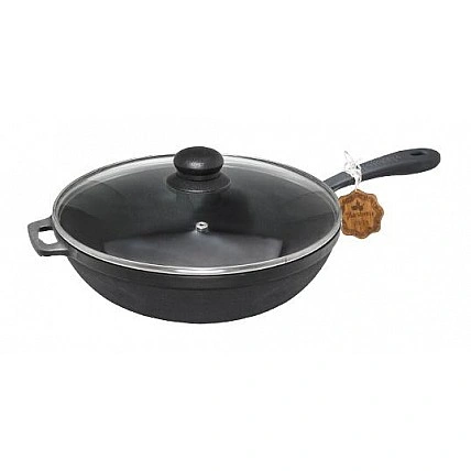 Cast iron frying pan "Our Workshop" Ø22 cm with a cast handle and glass lid ST-T2012C3